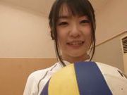 Sporty Asian teen Tsubomi enjoys deep pleasure