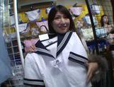Exquisite Saki Kobashi engulfs cock in a clothing store picture 19