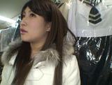 Exquisite Saki Kobashi engulfs cock in a clothing store picture 27