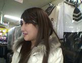 Exquisite Saki Kobashi engulfs cock in a clothing store picture 28