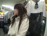 Exquisite Saki Kobashi engulfs cock in a clothing store picture 29