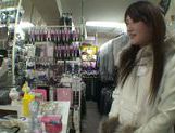 Exquisite Saki Kobashi engulfs cock in a clothing store picture 36