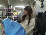 Exquisite Saki Kobashi engulfs cock in a clothing store picture 39