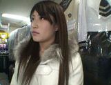 Exquisite Saki Kobashi engulfs cock in a clothing store picture 40
