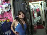 Exquisite Saki Kobashi engulfs cock in a clothing store picture 59