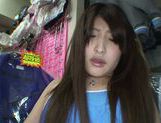 Exquisite Saki Kobashi engulfs cock in a clothing store picture 66