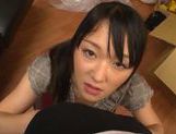 Tempting Japanese student stuffs her mouth with huge cock picture 11