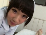 Sweet teen Japanese nurse with shaved pussy rides her patient?s cock picture 26