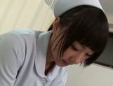 Sweet teen Japanese nurse with shaved pussy rides her patient?s cock