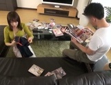Busty Japanese housewife gives head and enjoys titfuck picture 27