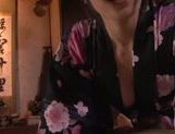 Naughty Asian teen Ai Uehara in sexy kimono in POV sex picture 23