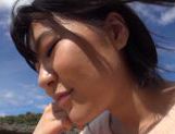 Kazari Hanasaki nice Asian teen has sex on the beach picture 18