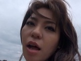 Adorable Asian hottie with huge tits Mizuki Ann enjoys outdoor sex picture 12