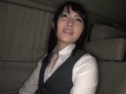 Young japanese Satomi Nomiya gets nailed in the car