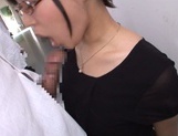 Tsukasa Aoi naughty teen in glasses in kinky bukkake scene picture 23