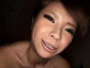 Busty Asian amateur Sumire Matsu gives amazing blowjob