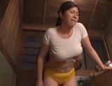 Sexy Asian mature chick Kaori Sakuragi enjoys sex with two guys