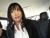Kasumi Uemura Japanese office lady is a kinky chick who enjoys car sex! picture 15