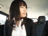 Kasumi Uemura Japanese office lady is a kinky chick who enjoys car sex! picture 20