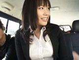 Kasumi Uemura Japanese office lady is a kinky chick who enjoys car sex! picture 21