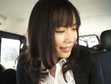 Kasumi Uemura Japanese office lady is a kinky chick who enjoys car sex! picture 23