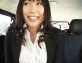 Kasumi Uemura Japanese office lady is a kinky chick who enjoys car sex! picture 25