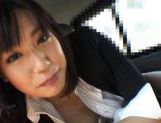 Kasumi Uemura Japanese office lady is a kinky chick who enjoys car sex! picture 96