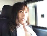 Kasumi Uemura Japanese office lady is a kinky chick who enjoys car sex! picture 99