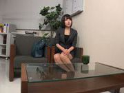 Petite Japanese office girl shows her perfect banging s