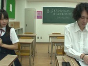Mischievous Asian schoolgirl Tsubomi gives her boyfriend a blowjob