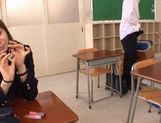 Yuma Asami gets fucked by two guys while wearing a school uniform picture 2