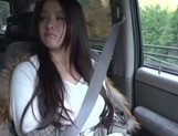 Arousing Asian milf enjoys sex in the car with her boyfriend picture 16