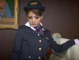 Risa Tsukino Hot Asian model is a wild horny stewardess