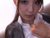 Yuuka Tachibana is an Asian porn star in an office suit picture 23
