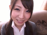 Busty Asian AV model Yuuka Tachibana enjoys head and pussy fucking