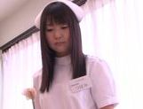 Frisky little nurse Tsubomi plays with throbbing dick on pov picture 14