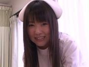 Tsubomi Asian porn star in nurse costume gets hardcore fuck
