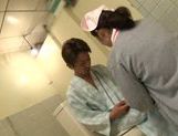 Horny Japanese nurse enjoys her patients' cock