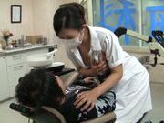 Lovely Asian dentist gets drilled by patient