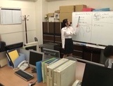 Japanese office hottie is fucked at work and creampied picture 12
