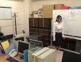 Adorable Japanese office girl with fantastic big tits enjoys hot shagging picture 16