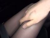 Skinny Japanese office girl sucks cock in a car picture 39