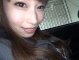 Sultry Asian office worker enjoys facefucking in the car picture 45