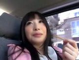 Kinky Japanese teen Arisa Nakano gets screwed in a car picture 11
