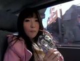 Kinky Japanese teen Arisa Nakano gets screwed in a car picture 15