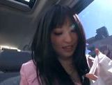 Kinky Japanese teen Arisa Nakano gets screwed in a car picture 169