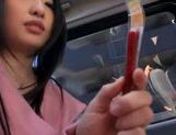 Kinky Japanese teen Arisa Nakano gets screwed in a car picture 173
