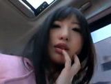 Kinky Japanese teen Arisa Nakano gets screwed in a car picture 180