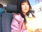 Kinky Japanese teen Arisa Nakano gets screwed in a car picture 21