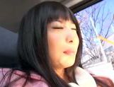 Kinky Japanese teen Arisa Nakano gets screwed in a car picture 24